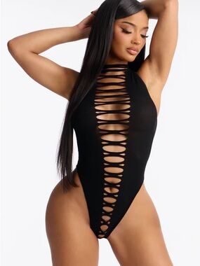 💲 NWT criss cross open front teddy lingerie
